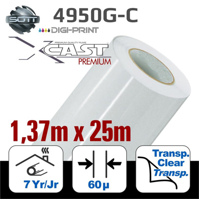 DigiPrint X-Cast™ Premium™ Glans Weiß 1,37x25m