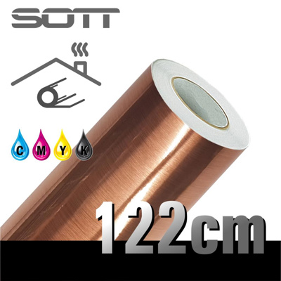 Metaaleffect Indoor Brushed Satin Copper -122cm