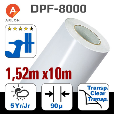 Arlon DPF8000™ Ultra Tack White Film 152 x 10m