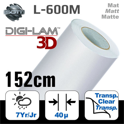 DigiPrint SuperClear™ Matt Laminat Gegossen 152cm