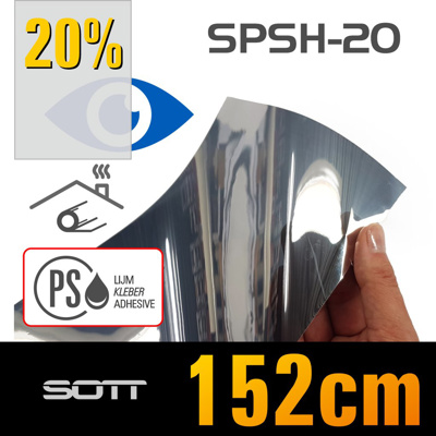 SOTT WF Silver Reflective 20 PS adhesive -152cm