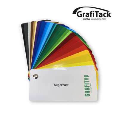 Kleurenwaaier gegoten snijfilms Grafityp Supercast 