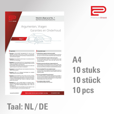 PremiumShield Wartung & Fragen broschüre NL 10st