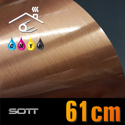 Metaaleffect Indoor Fine Brushed Satin Copper -61cm