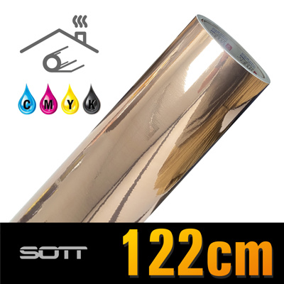 Metaaleffect Indoor Smooth Satin Copper -122cm