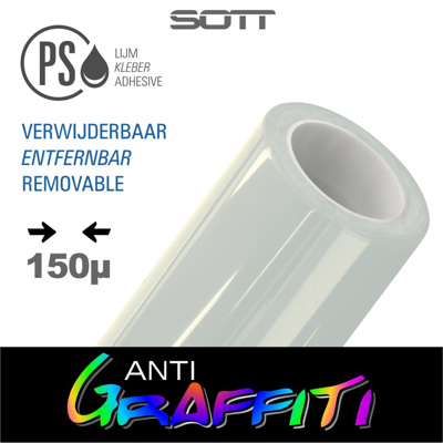 SOTT Anti-Graffiti Windowfilm 150 micron transparant