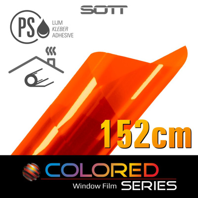 Fensterfolie Coloured Orange -152cm