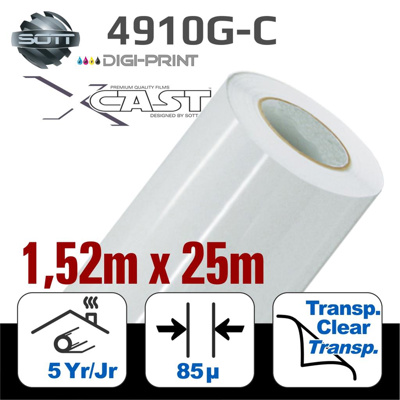 DigiPrint X-Cast™ Glanz Weiß 1,52 x 25m