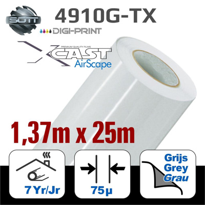 DigiPrint X-Cast™ AirScape™ Glans Wit 137 x 25m