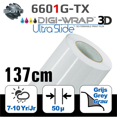 DigiWrap 3D UltraSlide™ Glanz Weiß -Luftkan. 137cm