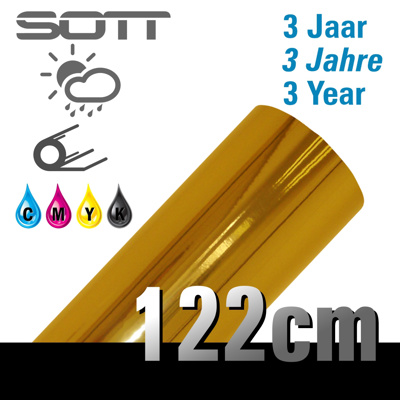 Metaaleffect Outdoor Gold -122cm
