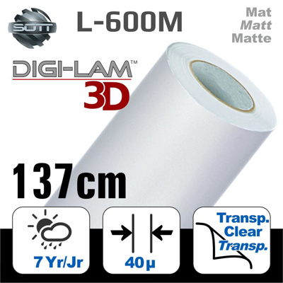 DigiPrint SuperClear™ Matt Laminat Gegossen 137cm
