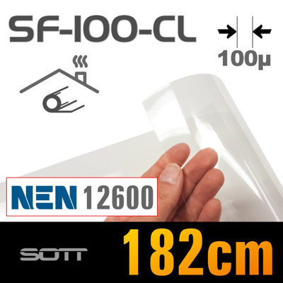 Schutzfolie Safety100 Glasklar EN12600 -182cm