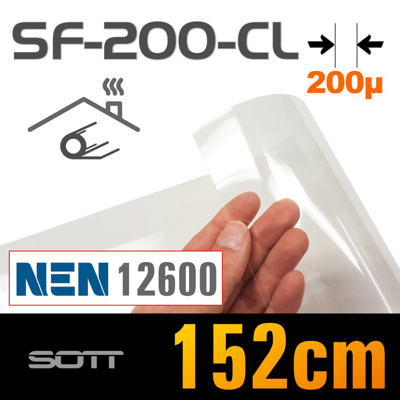 Veiligheidsfolie Safety 200 (8mil) Clear NEN12600 -152cm