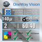One-Way Vision Film Perforated 60/40 - 152cm